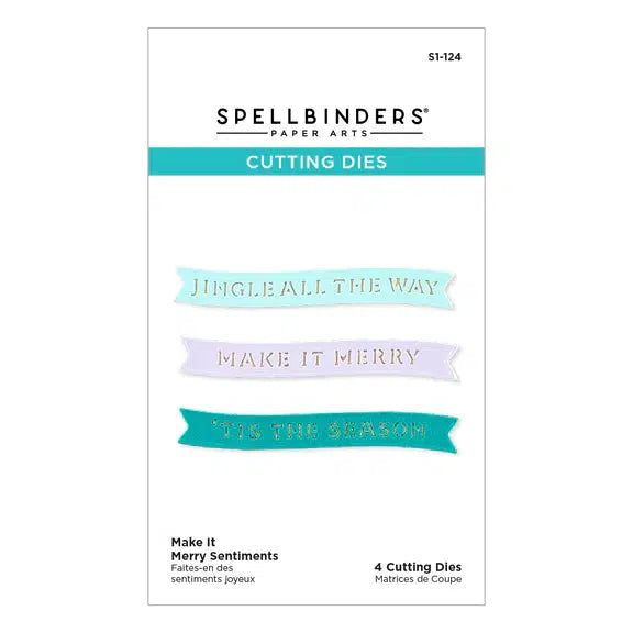 Spellbinders - Make It Merry Collection - Dies - Make It Merry Sentiments-ScrapbookPal