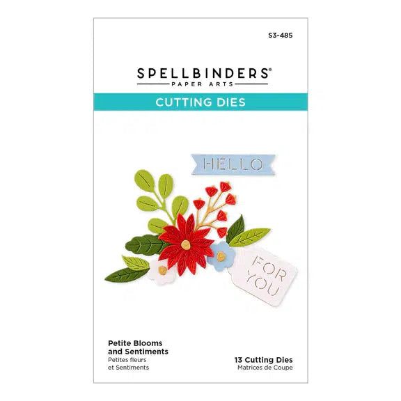Spellbinders - Merry &amp; Bright Collection - Dies - Petite Blooms and Sentiments-ScrapbookPal