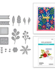 Spellbinders - Merry & Bright Collection - Dies - Petite Blooms and Sentiments-ScrapbookPal