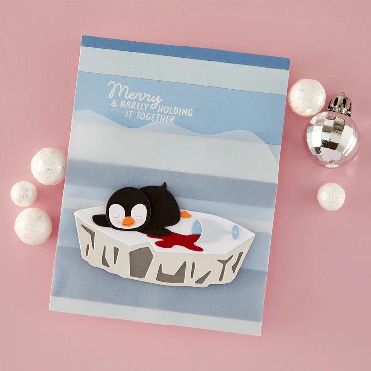 Spellbinders - Merry Mayhem Collection - Clear Stamp &amp; Dies - Snow Done-ScrapbookPal