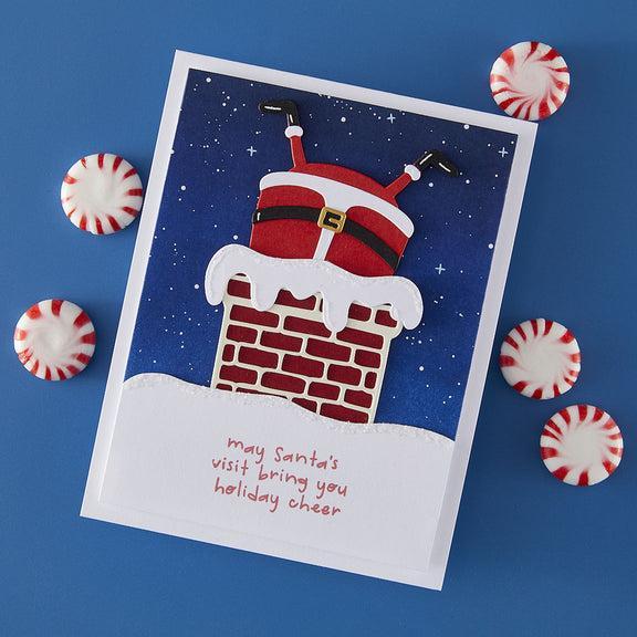 Spellbinders - Merry Mischief Collection - Clear Stamps &amp; Dies - Chimney Caper-ScrapbookPal