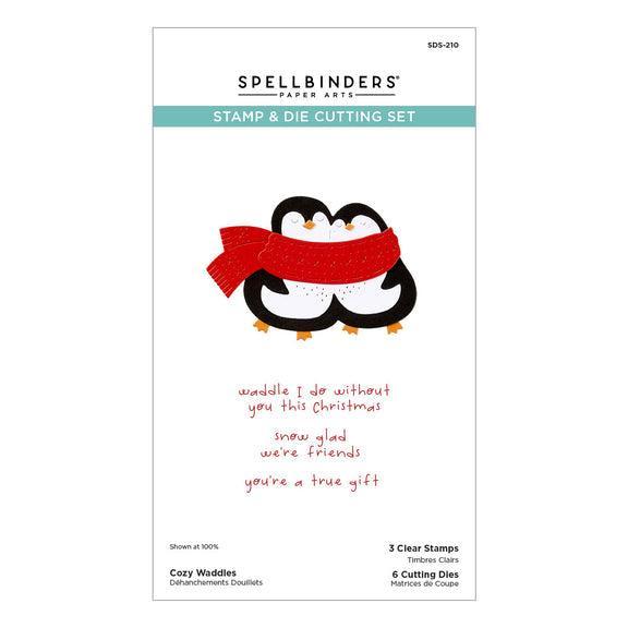 Spellbinders - Merry Mischief Collection - Clear Stamps &amp; Dies - Cozy Waddles-ScrapbookPal