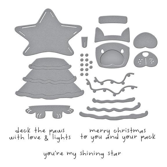 Spellbinders - Merry Mischief Collection - Clear Stamps &amp; Dies - Deck the Paws-ScrapbookPal