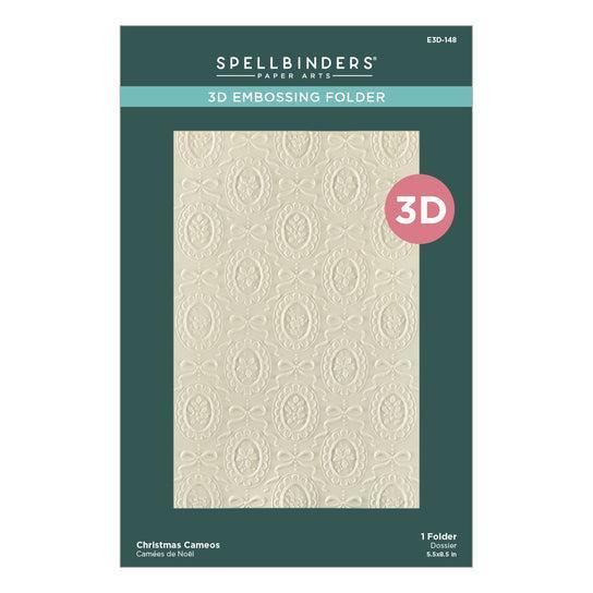 Spellbinders - Merry Moments Collection - 3D Embossing Folder - Christmas Cameos-ScrapbookPal