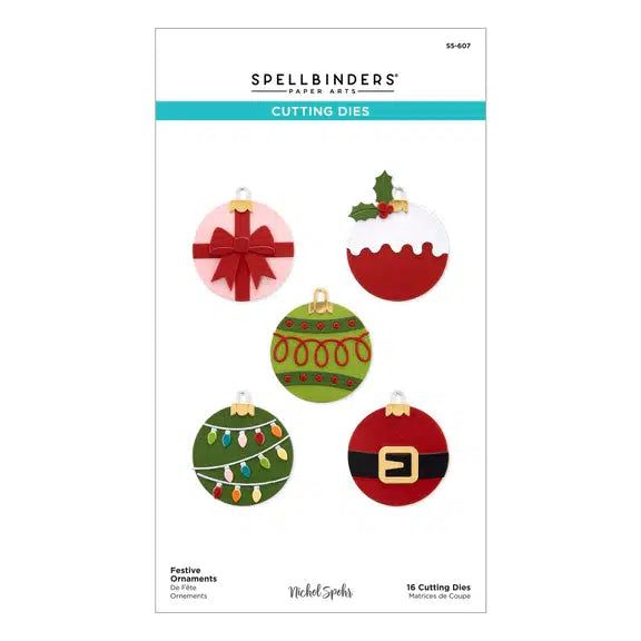 Spellbinders - Merry Mug &amp; Circle Delights Collection - Dies - Festive Ornaments-ScrapbookPal