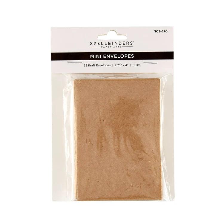 Spellbinders - Mini Envelopes - Kraft, 25 pack-ScrapbookPal