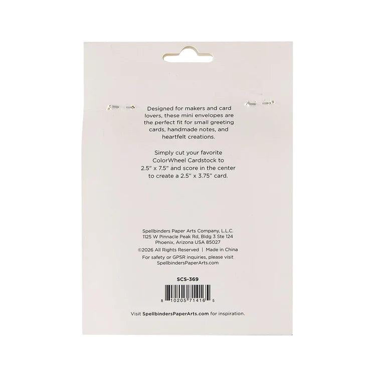 Spellbinders - Mini Envelopes - White, 25 pack-ScrapbookPal