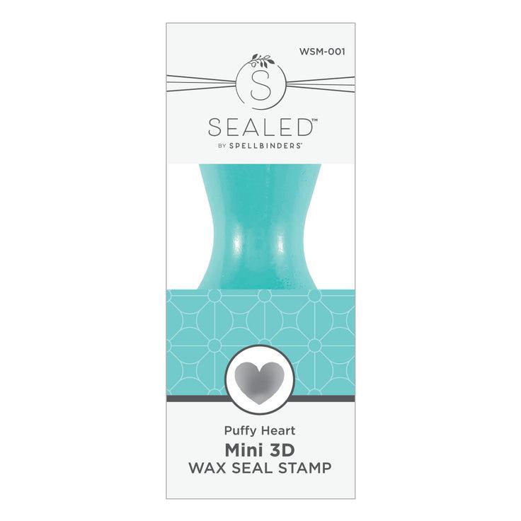 Spellbinders - Mini Wax Seals Collection - 3D Wax Seal Stamp - Puffy Heart Mini-ScrapbookPal