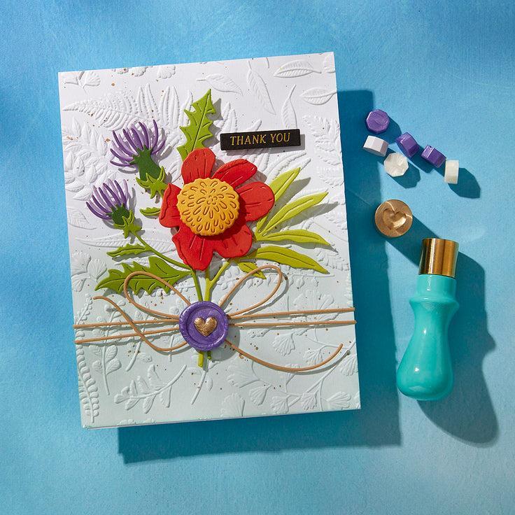 Spellbinders - Mini Wax Seals Collection - 3D Wax Seal Stamp - Puffy Heart Mini-ScrapbookPal