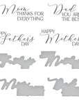 Spellbinders - Mirrored Arch Collection - Press Plate & Dies - Mother's & Father's Day Sentiments-ScrapbookPal