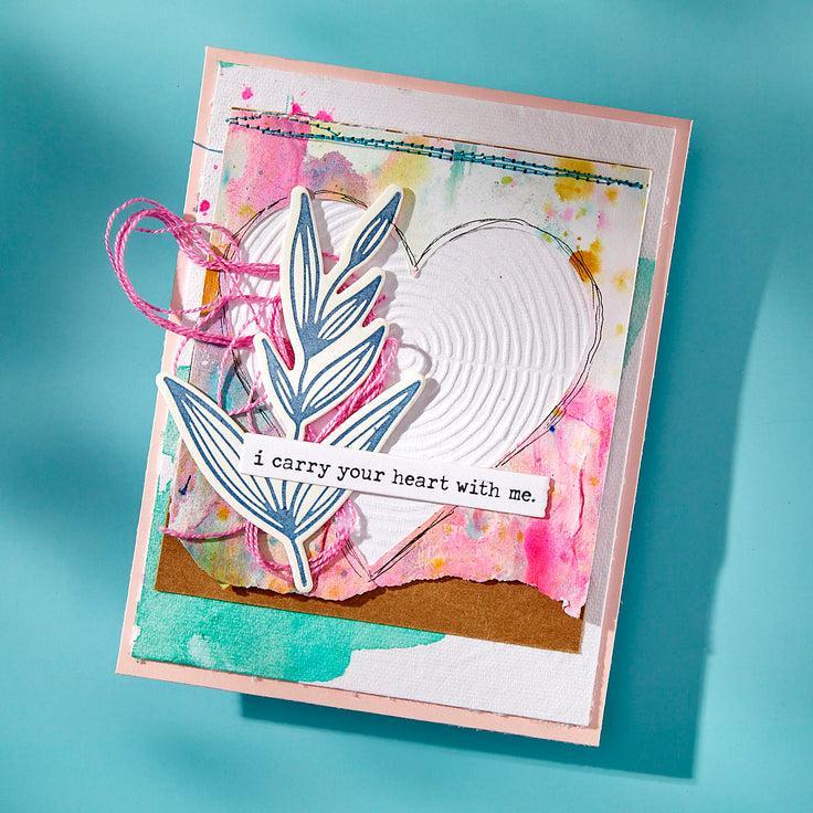 Spellbinders - Modern Botanicals Collection - Embossing Folder - Lined Circles-ScrapbookPal
