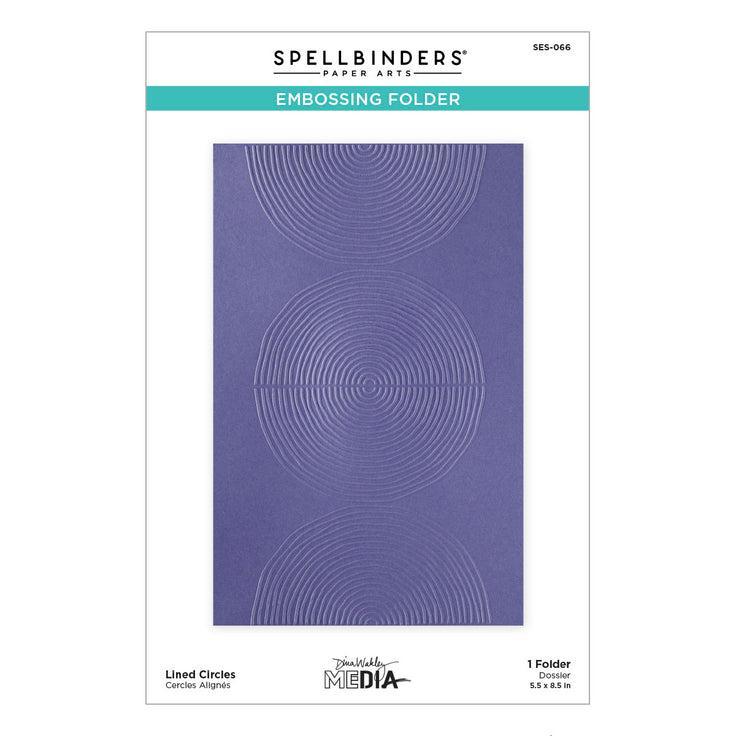 Spellbinders - Modern Botanicals Collection - Embossing Folder - Lined Circles-ScrapbookPal
