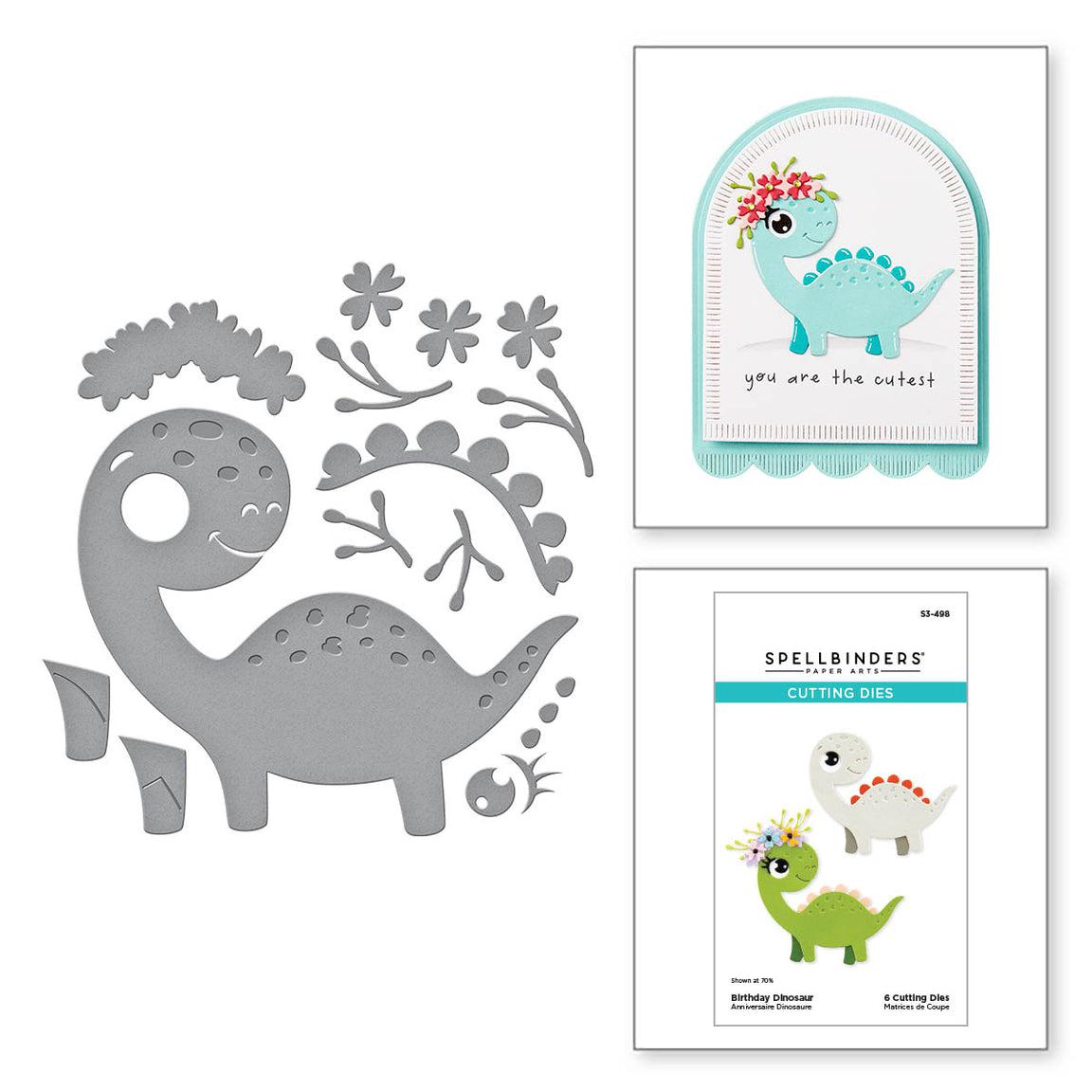 Spellbinders - Monster Birthday Collection - Dies - Birthday Dinosaur-ScrapbookPal