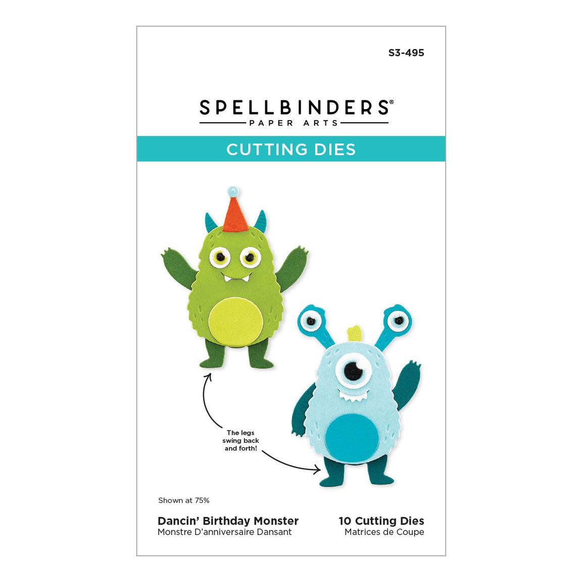 Spellbinders - Monster Birthday Collection - Dies - Dancin' Birthday Monster-ScrapbookPal