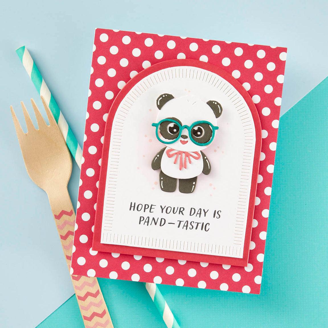 Spellbinders - Monster Birthday Collection - Dies - Dancin' Birthday Panda-ScrapbookPal