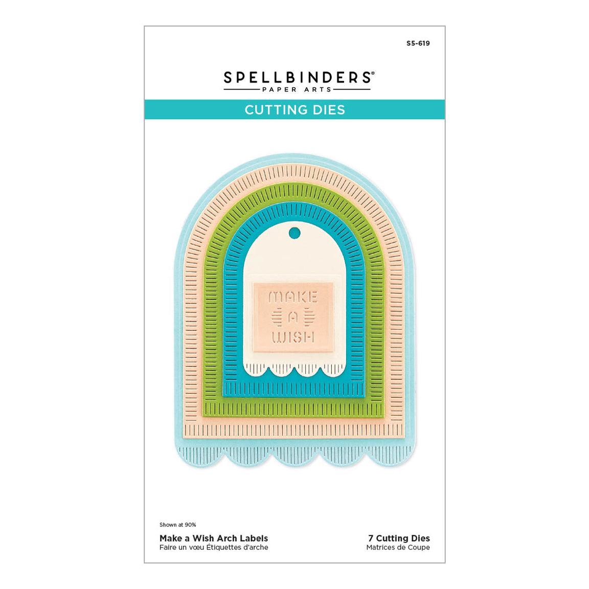 Spellbinders - Monster Birthday Collection - Dies - Make a Wish Arch Labels-ScrapbookPal