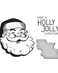 Spellbinders - More BetterPress Christmas Collection - Press Plate & Dies - Holly Jolly Santa-ScrapbookPal