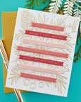 Spellbinders - More BetterPress Christmas Collection - Press Plate & Dies - Merry & Bright Sentiment Strips-ScrapbookPal