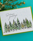 Spellbinders - More BetterPress Christmas Collection - Press Plate & Dies - Seasons Greetings Evergreens-ScrapbookPal