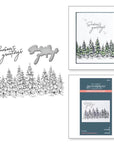 Spellbinders - More BetterPress Christmas Collection - Press Plate & Dies - Seasons Greetings Evergreens-ScrapbookPal
