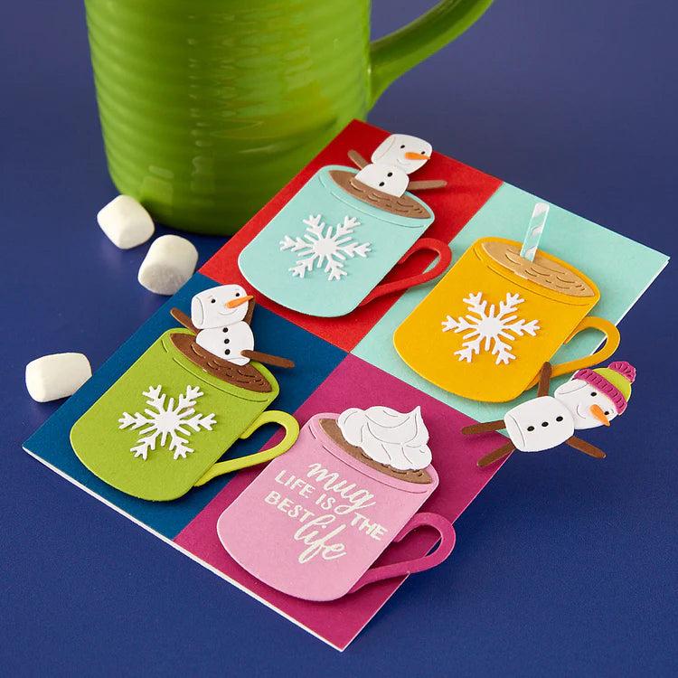 Spellbinders - Mugs &amp; Kisses Collection - Clear Stamps - Mugs and Kisses Sentiments-ScrapbookPal