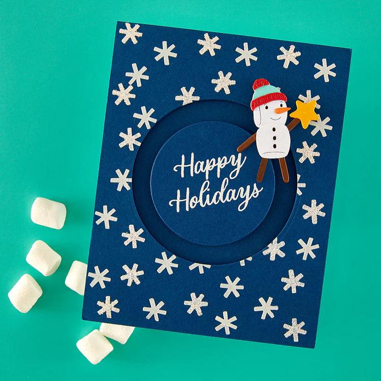 Spellbinders - Mugs &amp; Kisses Collection - Stencils - Snow Joy-ScrapbookPal