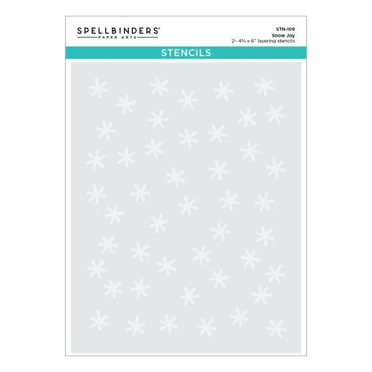 Spellbinders - Mugs &amp; Kisses Collection - Stencils - Snow Joy-ScrapbookPal
