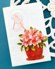 Spellbinders - Nature's Botanical Garden Collection - Dies - Azalea and Garden Pot with Ladybugs-ScrapbookPal