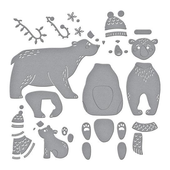 Spellbinders - North Pole Friends Collection - Dies - Polar Bear Pals-ScrapbookPal