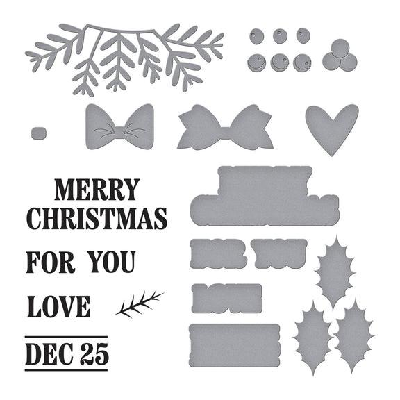 Spellbinders - Not Your Ordinary Card Collection - Clear Stamps &amp; Dies - Christmas Add-Ons-ScrapbookPal