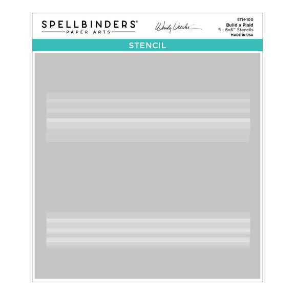 Spellbinders - Not Your Ordinary Card Collection - Stencils - Layered Build a Plaid-ScrapbookPal