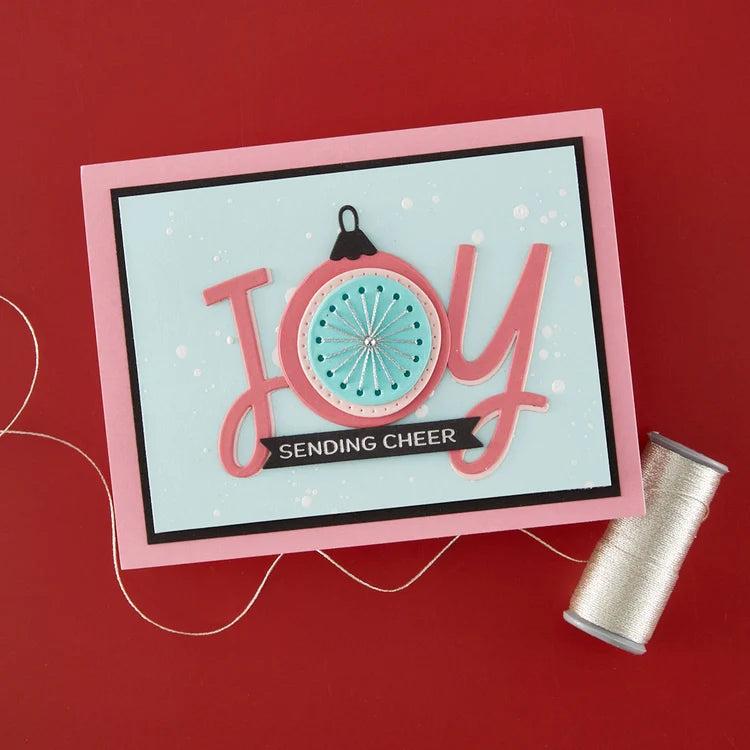 Spellbinders - Oh Christmas Stitch Christmas Collection - Dies - Stitched Baubles &amp; Boughs-ScrapbookPal