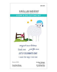 Spellbinders - On the Farm Collection - Clear Stamp & Dies - Counting Sheep-ScrapbookPal