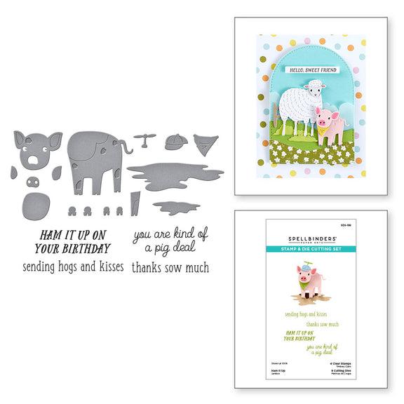 Spellbinders - On the Farm Collection - Clear Stamp & Dies - Ham It Up-ScrapbookPal