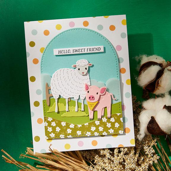 Spellbinders - On the Farm Collection - Clear Stamp & Dies - Ham It Up-ScrapbookPal