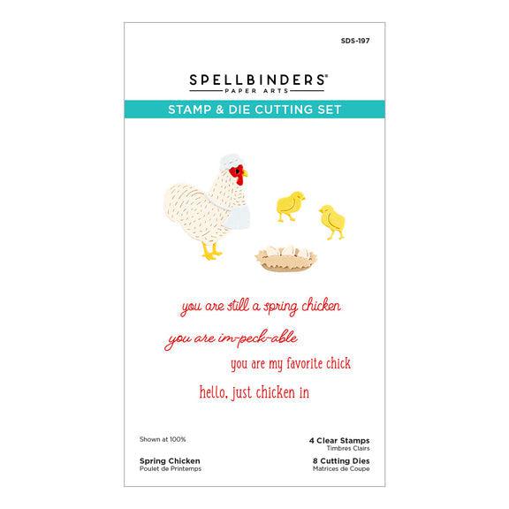 Spellbinders - On the Farm Collection - Clear Stamp & Dies - Spring Chicken-ScrapbookPal