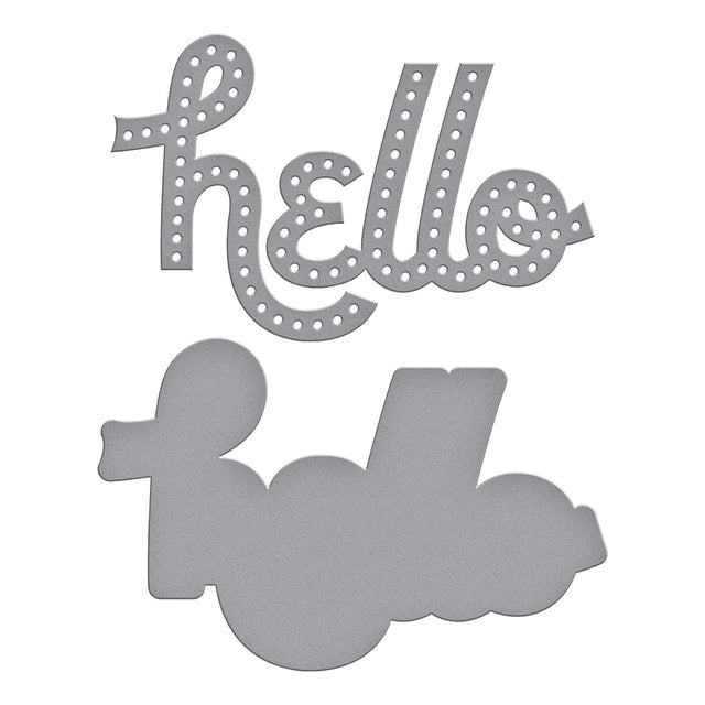 Spellbinders - Out and About Collection - Dies - Stitched Hello-ScrapbookPal