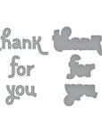 Spellbinders - Out and About Collection - Dies - Stitched Thank You & For You-ScrapbookPal