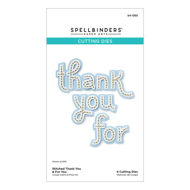 Spellbinders - Out and About Collection - Dies - Stitched Thank You & For You-ScrapbookPal