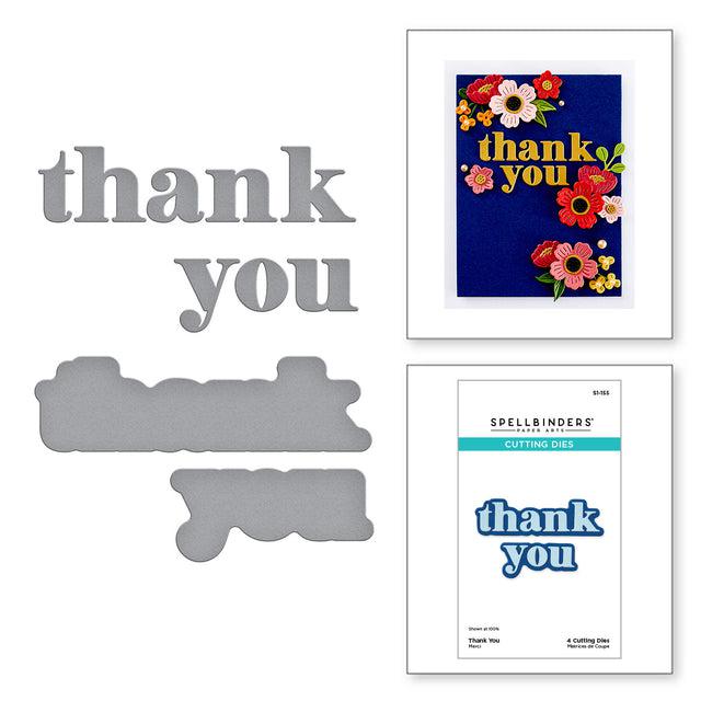 Spellbinders - Out and About Collection - Dies - Thank You-ScrapbookPal