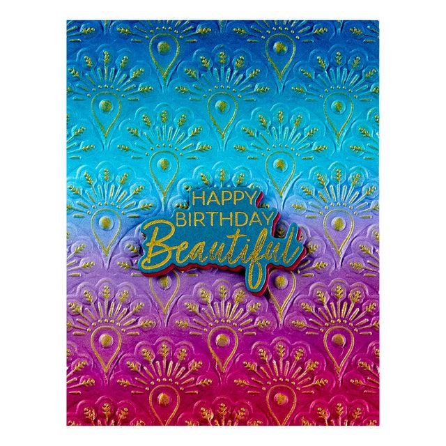 Spellbinders - Peacock Paradise Collection - 3D Embossing Folder - Pea ...