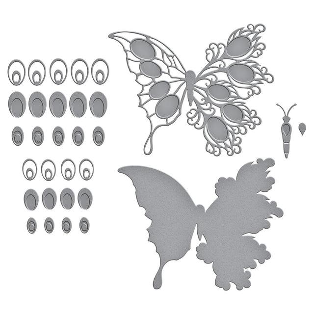 Spellbinders - Peacock Paradise Collection - Dies - Peacock Butterfly-ScrapbookPal