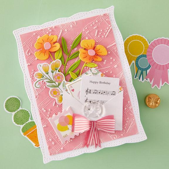 Spellbinders - Poppy Song Collection - 3D Embossing Folder - Favorite Song-ScrapbookPal