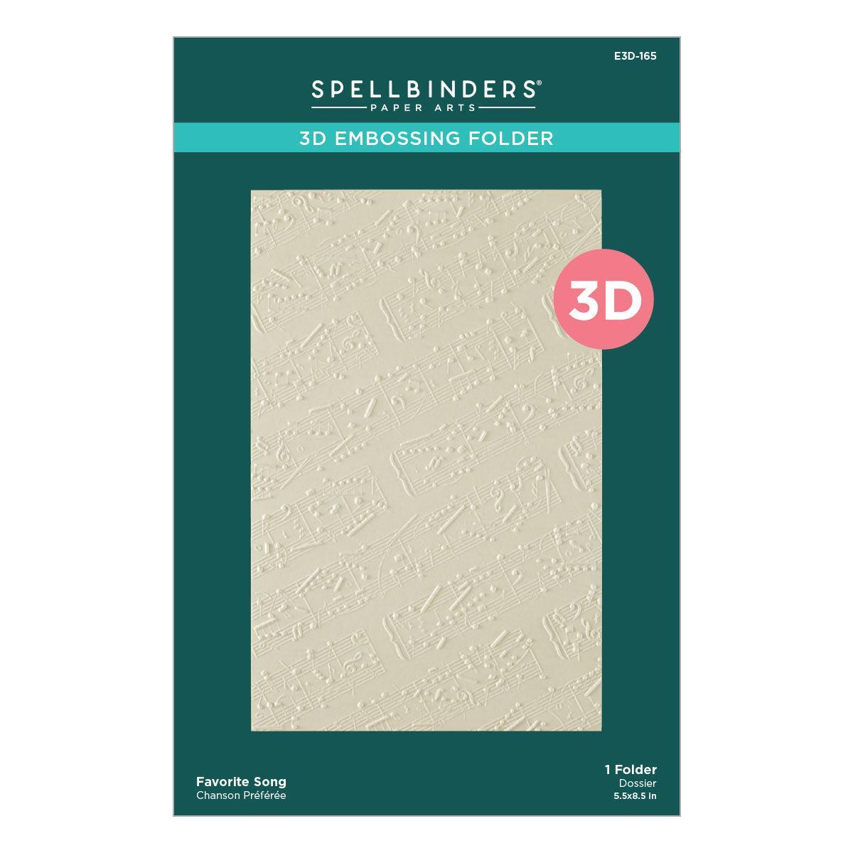 Spellbinders - Poppy Song Collection - 3D Embossing Folder - Favorite Song-ScrapbookPal