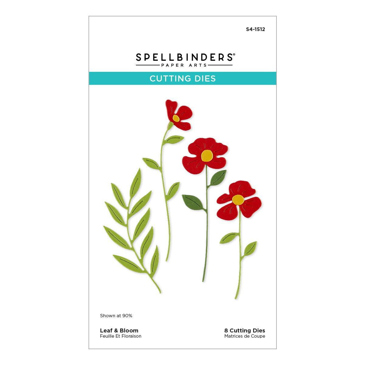 Spellbinders - Poppy Song Collection - Dies - Leaf &amp; Bloom-ScrapbookPal