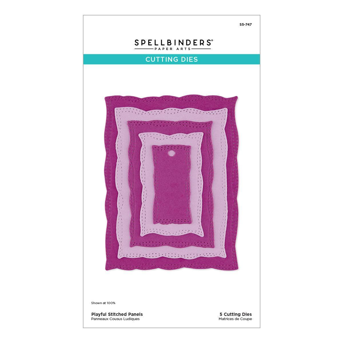 Spellbinders - Poppy Song Collection - Dies - Playful Stitched Panels-ScrapbookPal