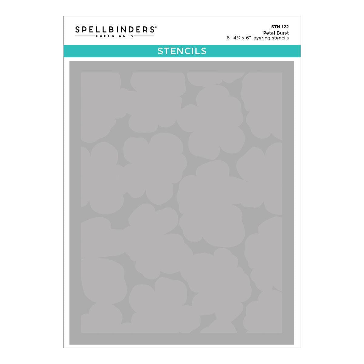 Spellbinders - Poppy Song Collection - Stencils - Petal Burst-ScrapbookPal