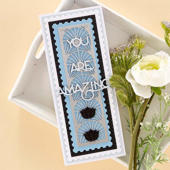 Spellbinders - Postage Edge Shapes Collection - Dies - Postage Edge Slimlines-ScrapbookPal