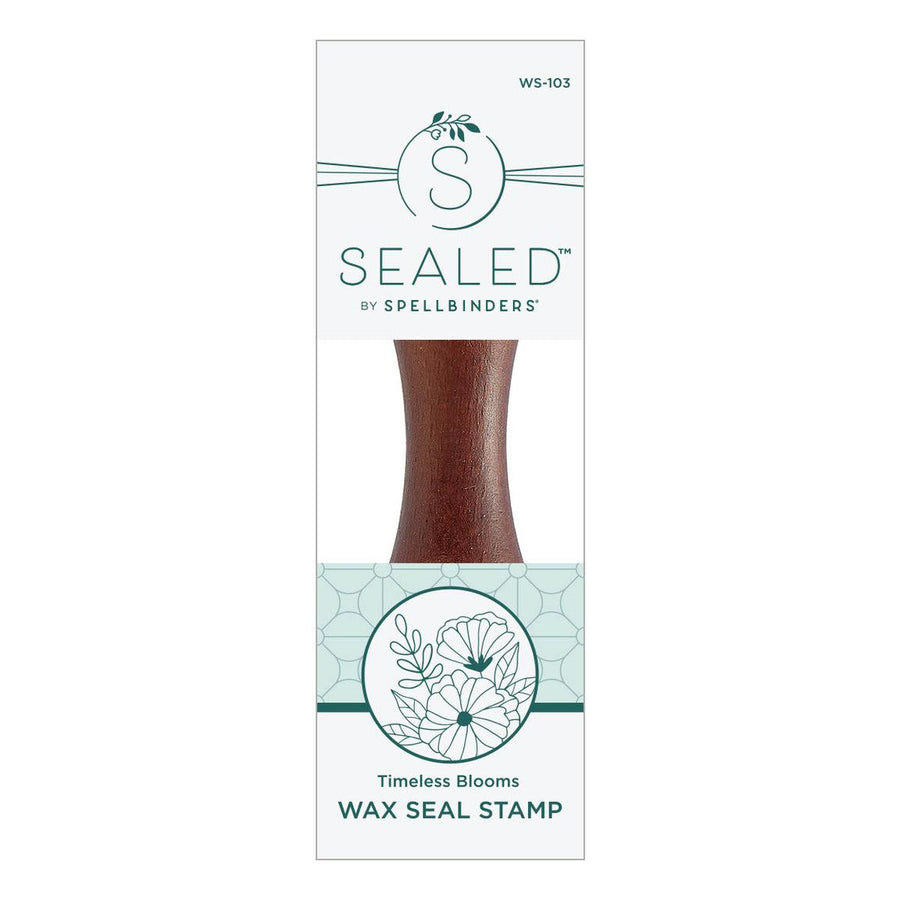 Spellbinders - Pressed Posies Collection - Wax Seal Stamp - Timeless Blooms-ScrapbookPal