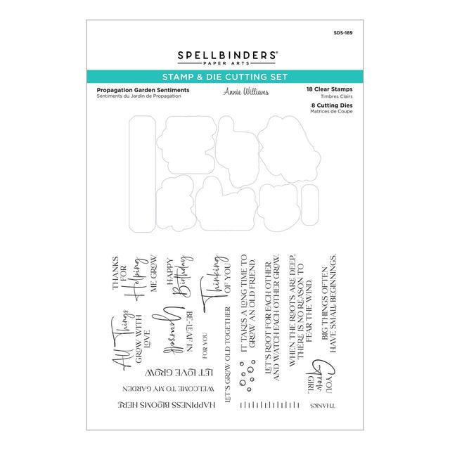 Spellbinders - Propagation Garden Collection - Clear Stamps & Dies - Propagation Garden Sentiments-ScrapbookPal